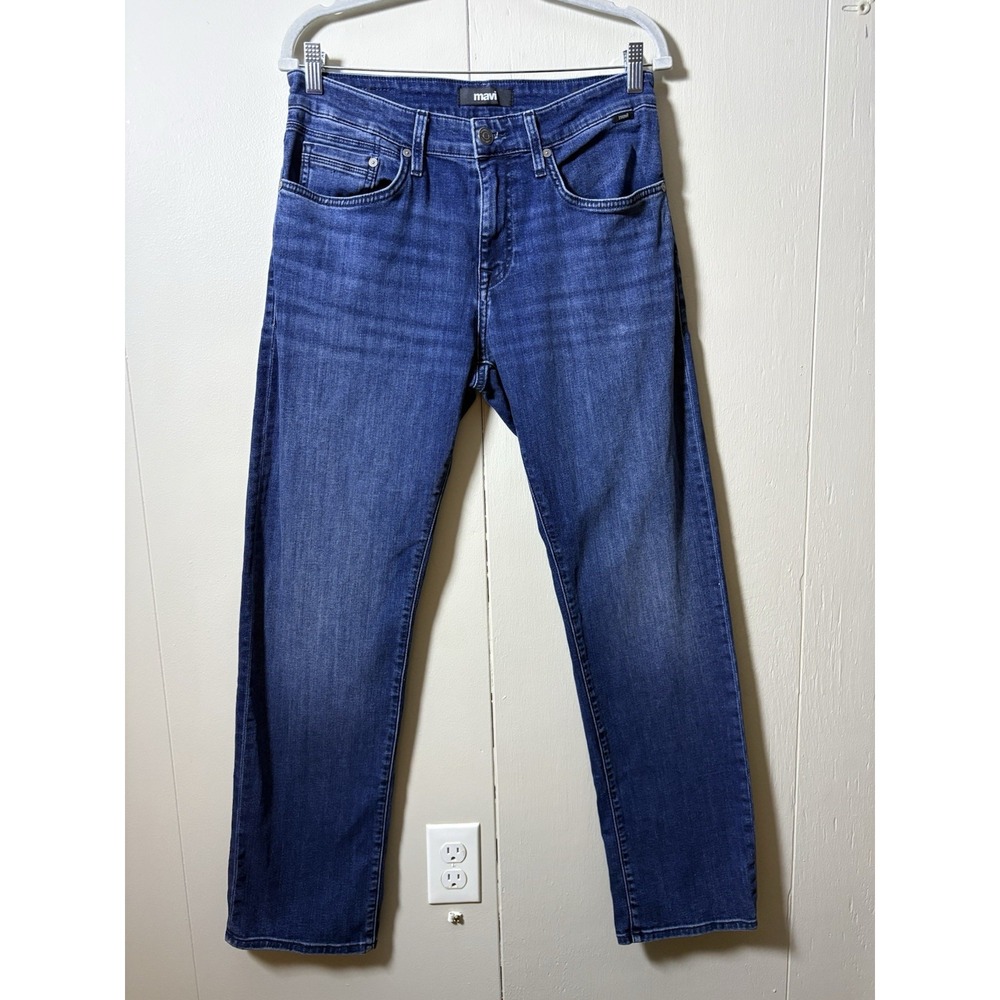 Mavi Zach Straight Leg Jeans Men 32x32 Medium Wash Stretch Denim Classic